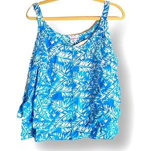 Lost River Clothing Company Blue Tank Hand Batiked by Artists in Bali, Indonesia